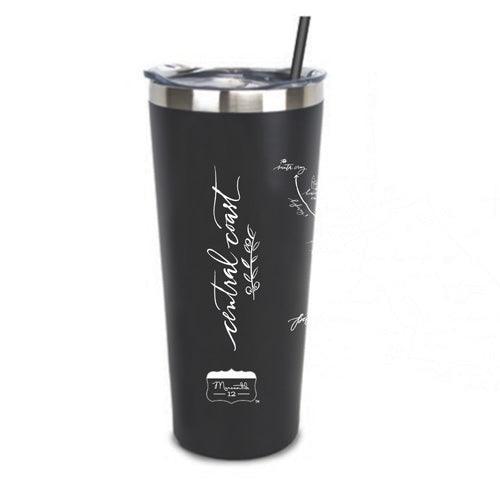 Stainless Steel Tumbler Bay Area Calligraphy Map